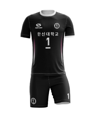 한신대학교 비상 배구부 어웨이 유니폼 블랙 상하의 세트