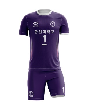 한신대학교 비상 배구부 홈 유니폼 퍼플 상하의 세트